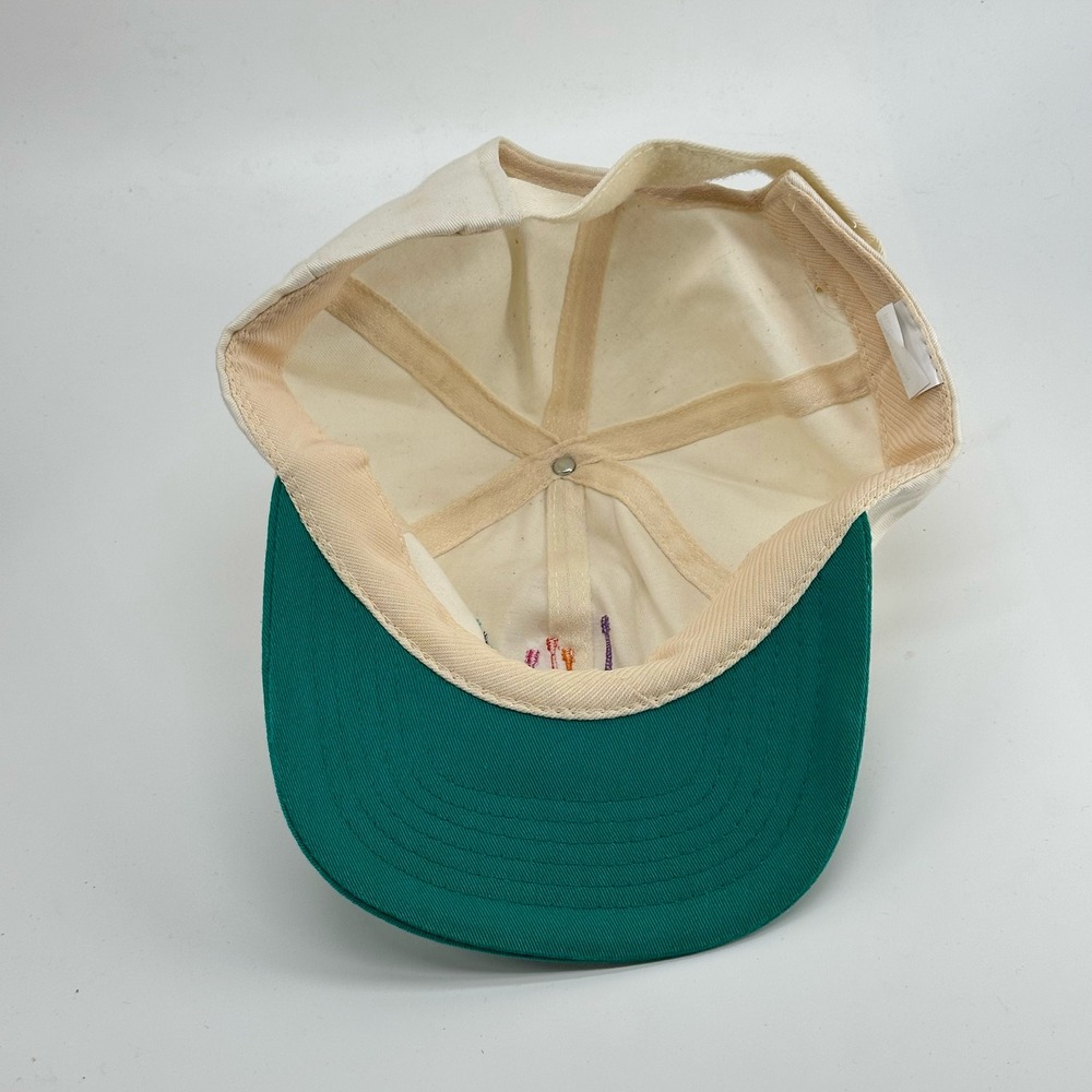 VINTAGE Dollywood Strapback Hat 90s Sewn Embroidered Guitars Dolly Parton Cap - Picture 6 of 7
